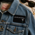 Go Ask Your Father Patch | For Moms Who Delegate, Funny Martini Embroidered Iron-On Patch